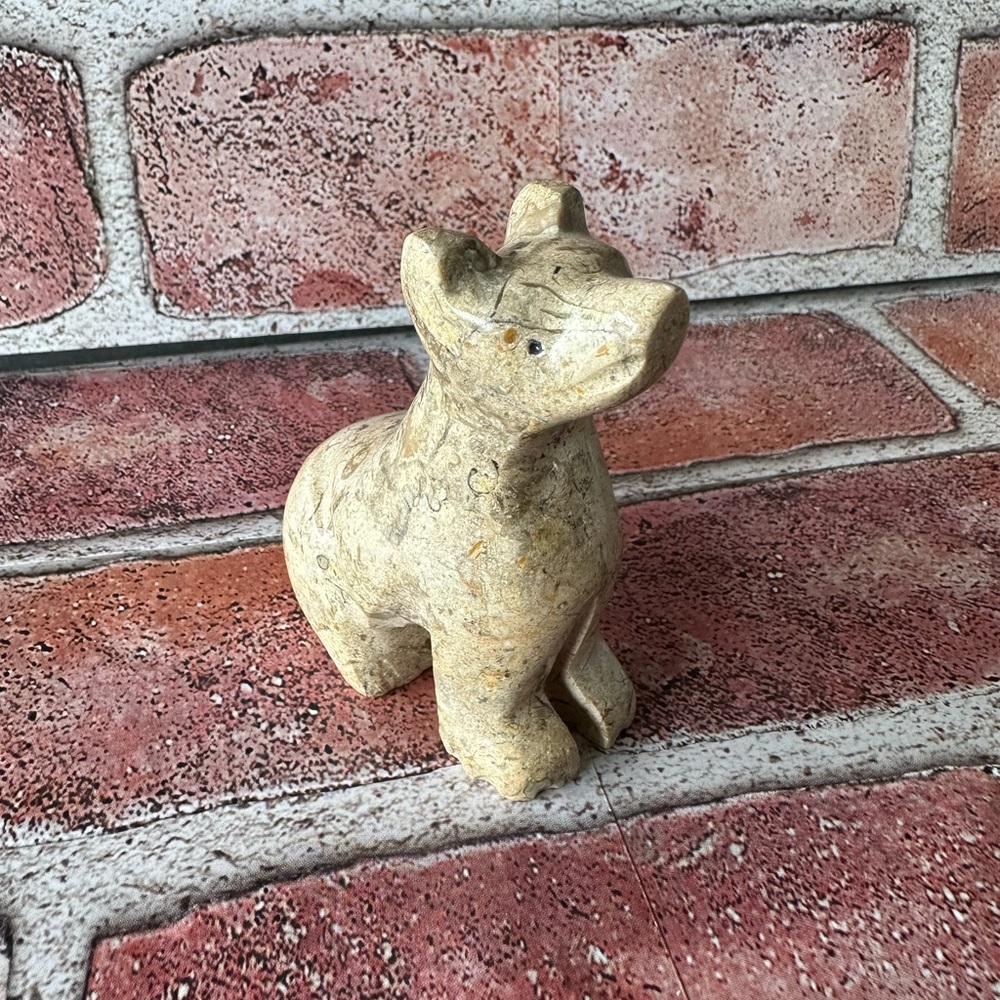 Hand Carved Dog Piece